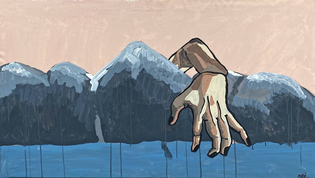 'Hidden Lake' 68,5 cm x 120 cm Acrylic on canvas
