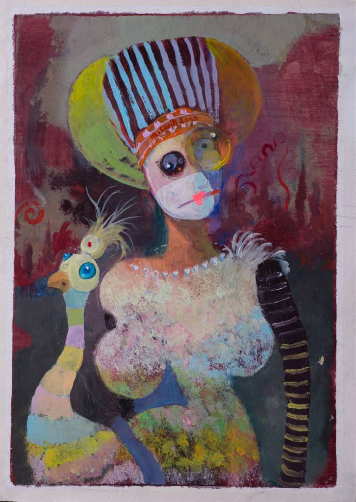 'Kadın' - 35cm x 25cm Acrylic on Paper